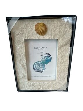 Sonoma Life & Style Photo 3.5x5" Seashell Resin Picture Frame 5x7"New in Package